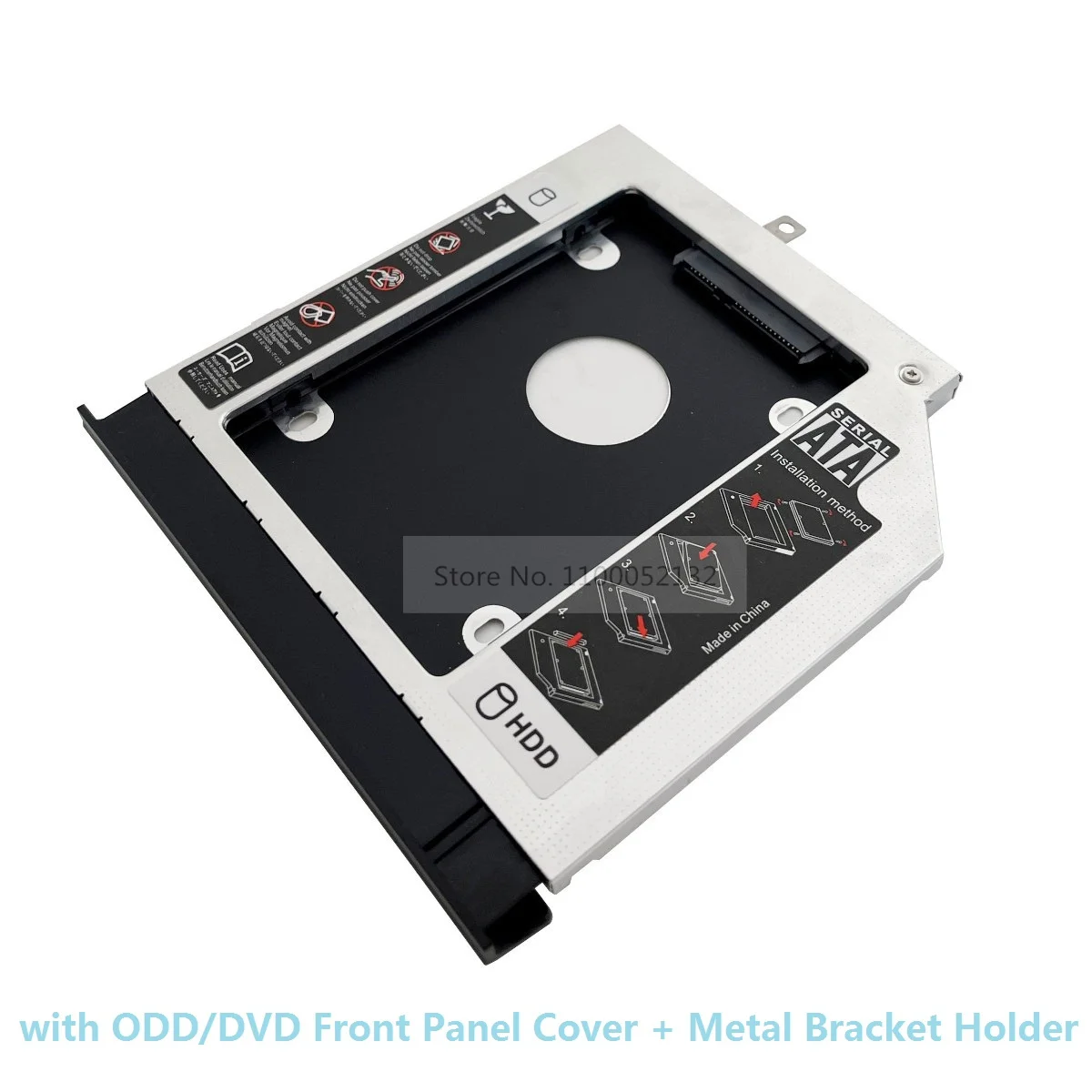 Com placa frontal moldura 2nd ssd hdd adaptador de disco rígido óptico caddy suporte para lenovo ideapad 510 310 lenovo xiaoxin 310