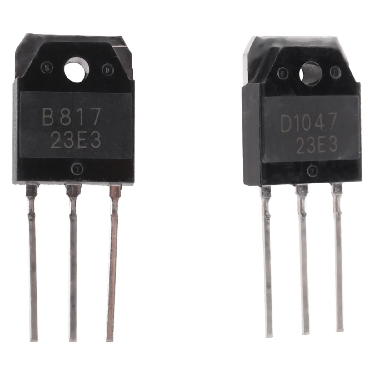 2 tranzystory krzemowe - D 1047 + B 817, 200 V, 12 A