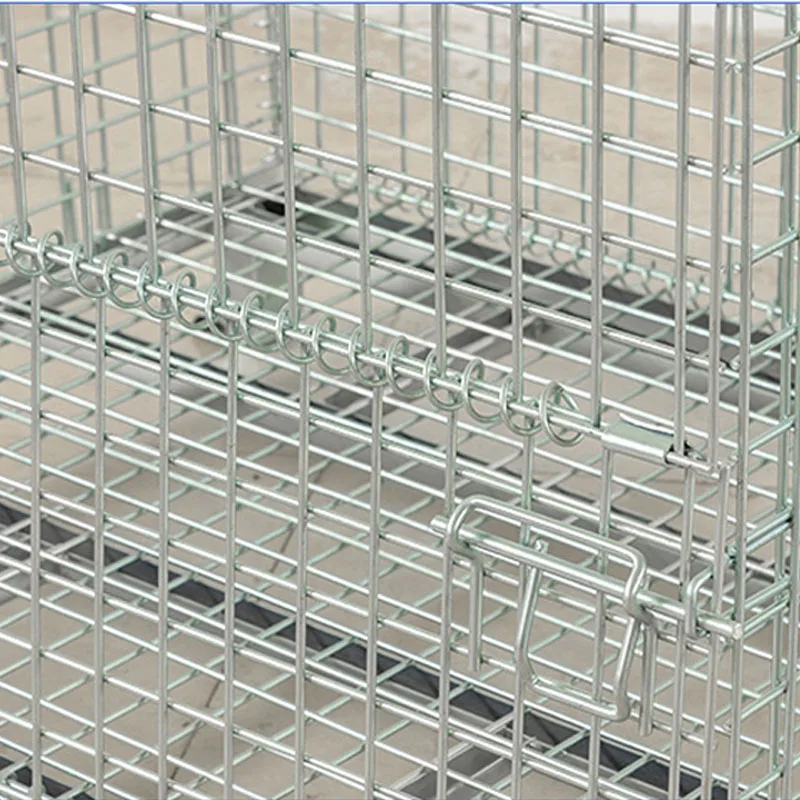 Steel Netting Coated Wire Mesh Container for Warehouse Storage Industrial Welded Metal Japan Folding Stackable Customized Size