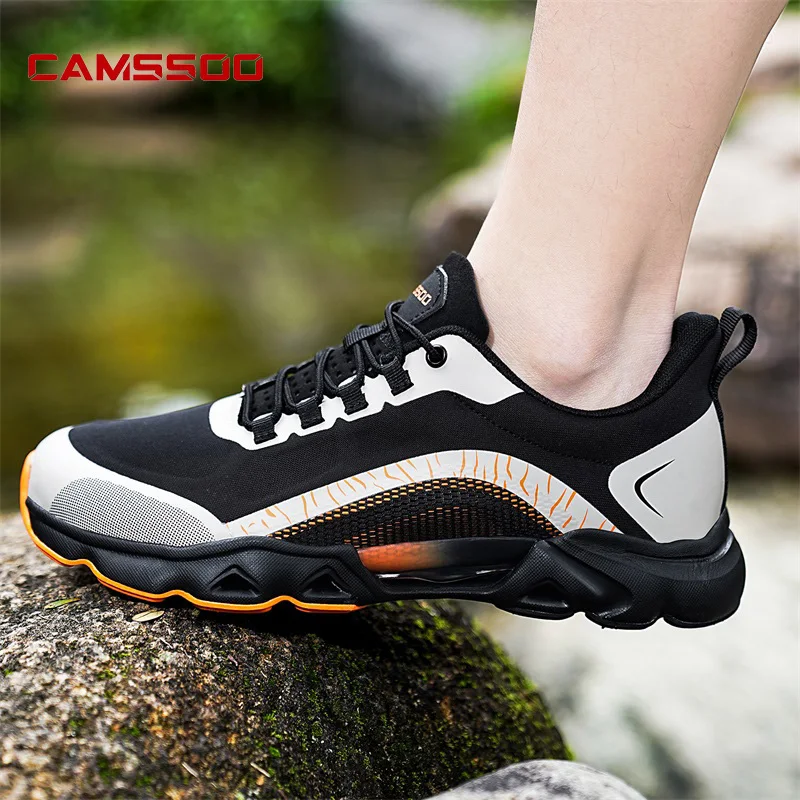 CAMSSOO Hiking Shoes men mesh Outdoor Breathable Climbing Sneakers Trekking boots women Tourism Mountain water ankle fish shoes