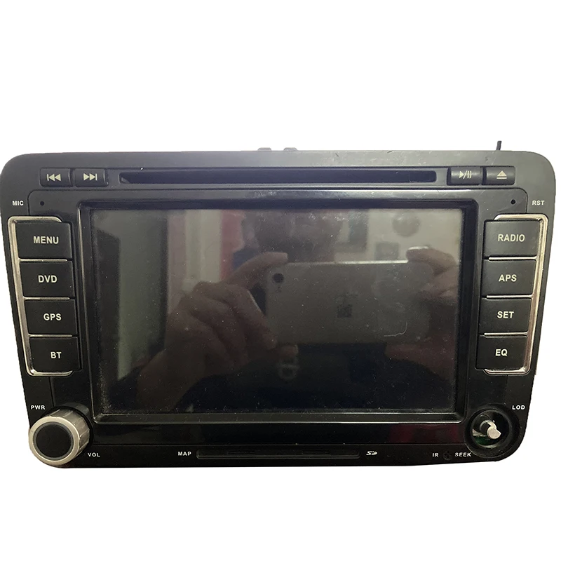 

1pc Interior Radio CD Control Rotary Knob GPS Screen Switch Button For VW Cross Polo 5 6R GTI Vento Golf 6 Jetta A6 Bora Skoda