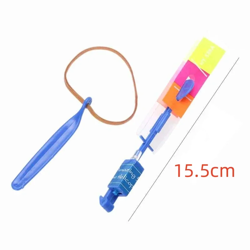 10-20pcs Slingshot bercahaya LED lampu kilat luar ruangan panah terbang mainan terbang helikopter Slingshot anak-anak dewasa mainan alat peraga pesta