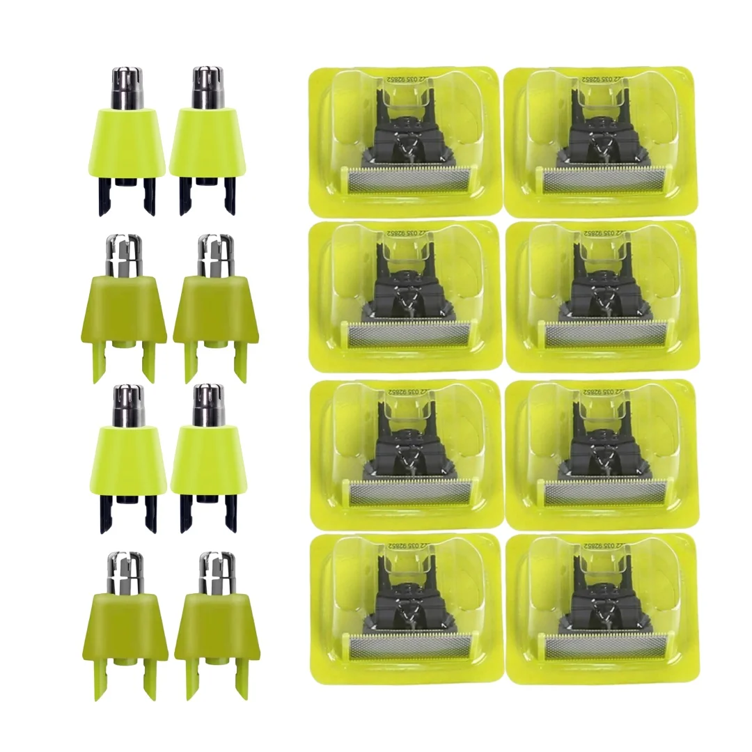 1 فرشاة/1 قطعة شفرات جديدة مزدوجة الجوانب من الفولاذ المقاوم للصدأ، رؤوس بديلة عالمية من سلسلة PR، قابلة للاستبدال وصديقة للبشرة