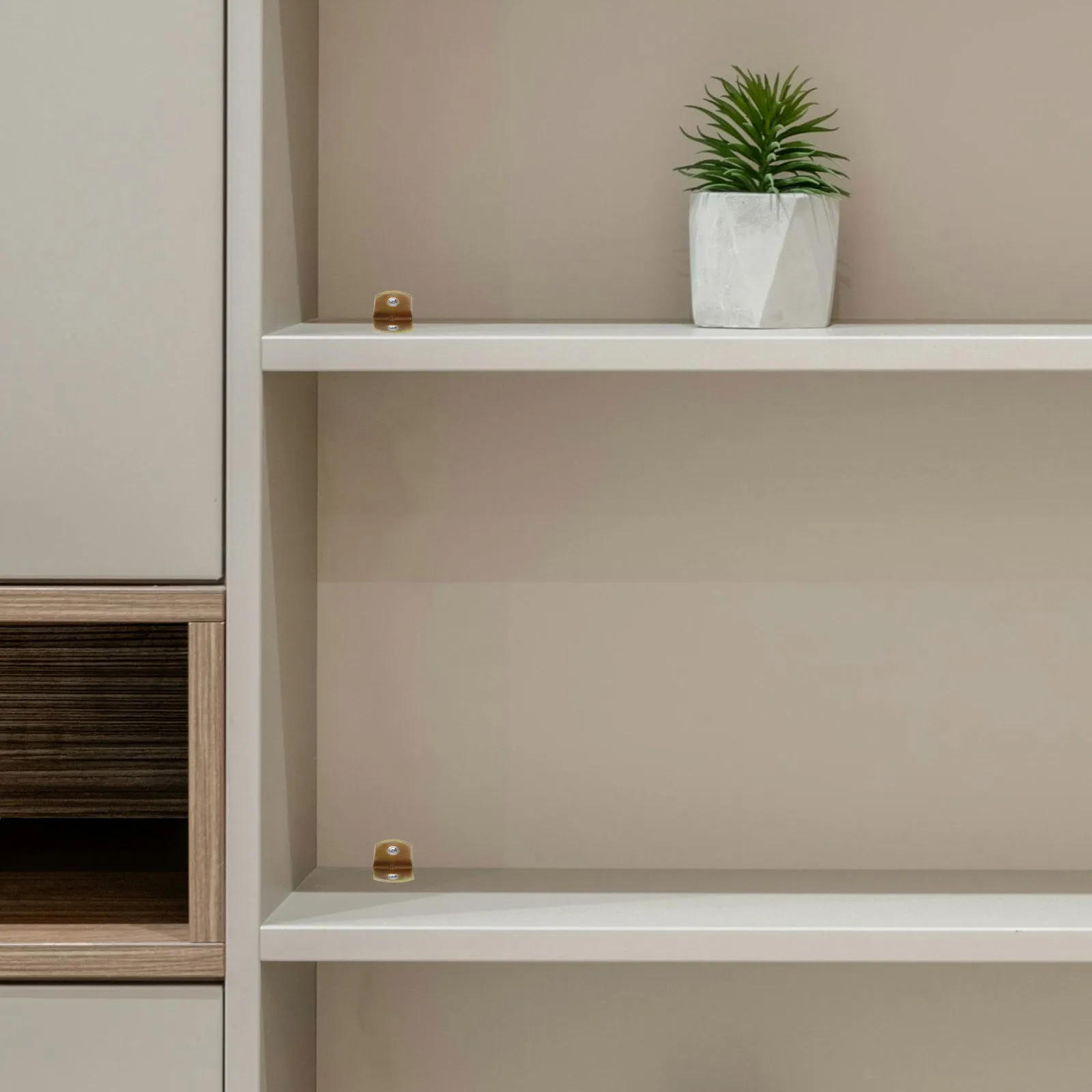 

50Pcs Furniture Corner Brace Pre Drilled Holes Robust Stability Wood Projects L Bracket Corner Brackets Triangle Shelf Brackets