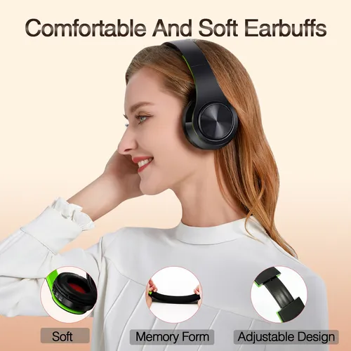 Imagen 2 del producto Auriculares de regalo para niña y niño, auriculares estéreo inalámbricos con Bluetooth, micrófono incorporado, orejeras suaves, auriculares deportivos bajos para Ios y Android