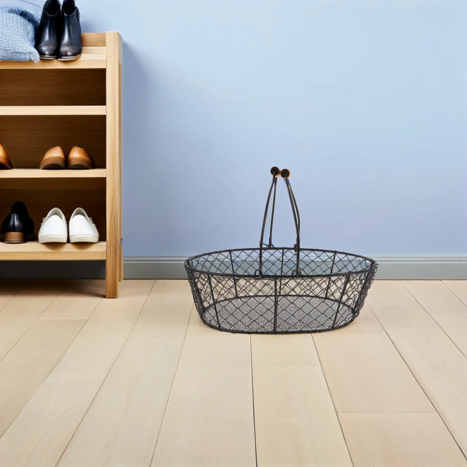 

Корзина для уголов из кованого железа, черный металлический ящик для камина, держатель для дров в помещении, органайзер для хранения кухонной стойки и