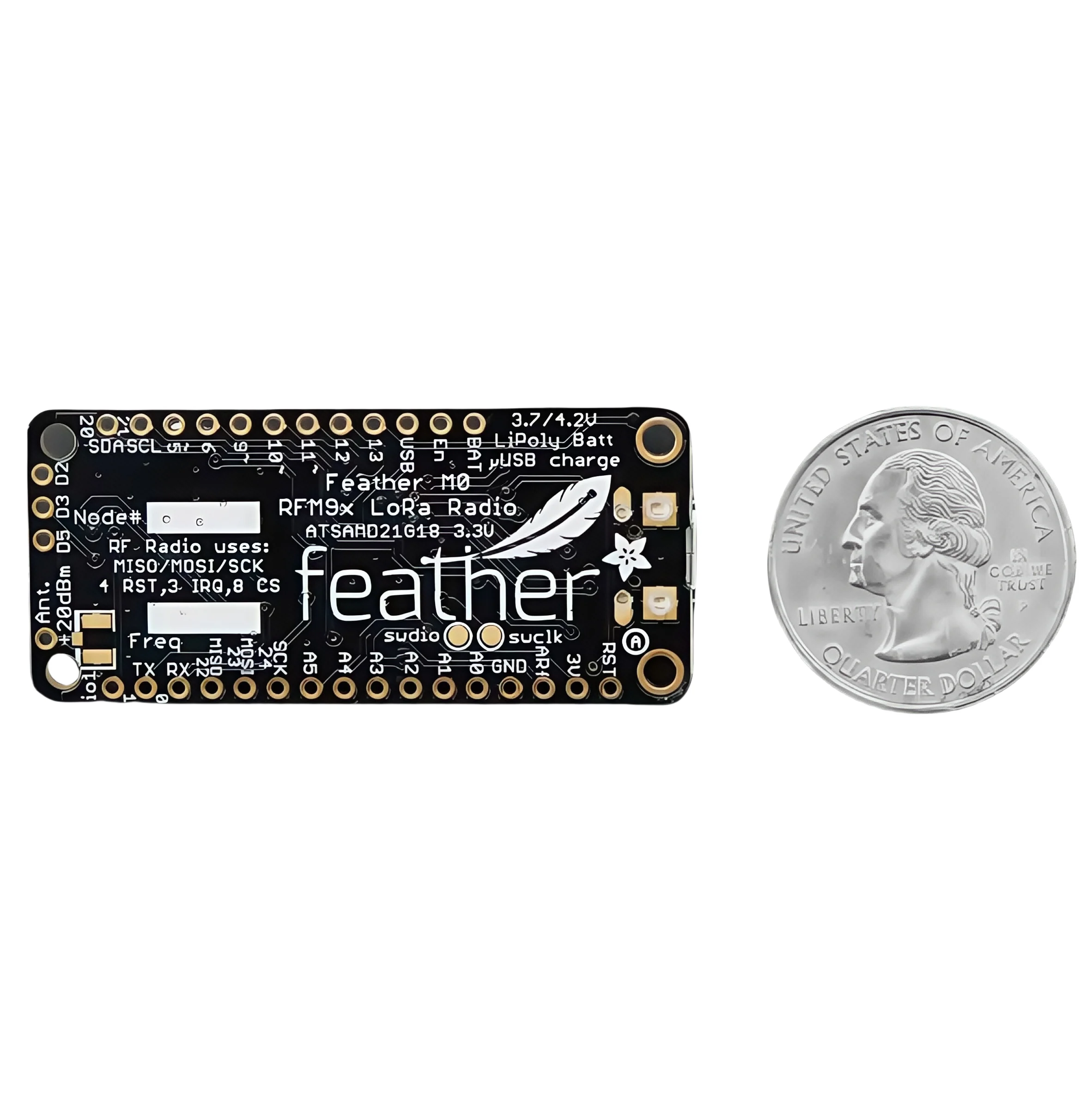 TopElec Adafruit M0 RdFM95 Lora development board, 900MHz, high-frequency WiFi, built-in USB, etc.