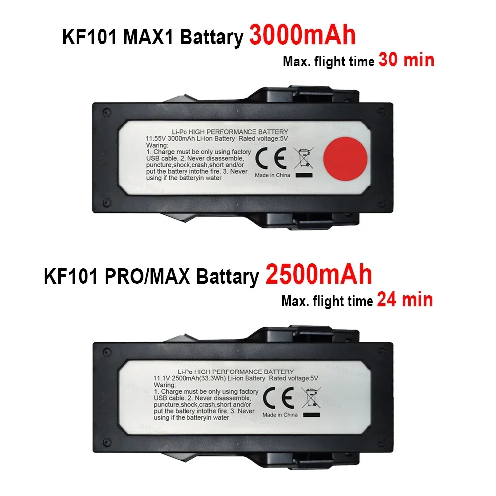 Imagem -04 - Bateria para Kf101 Max Bateria 11.55v 3000mah 11.1v 2500mah Acessórios Drone Opcionais Kf101pro Battaries Originais