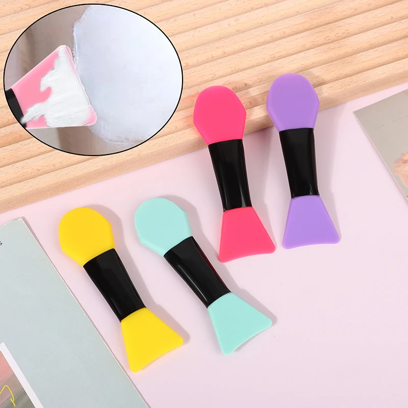 Double Head Silicone Facial Mask Brush Face Skin Care Tool Soft DIY Mud Film Adjusting Scraper Brush Apply Face Beauty Tools