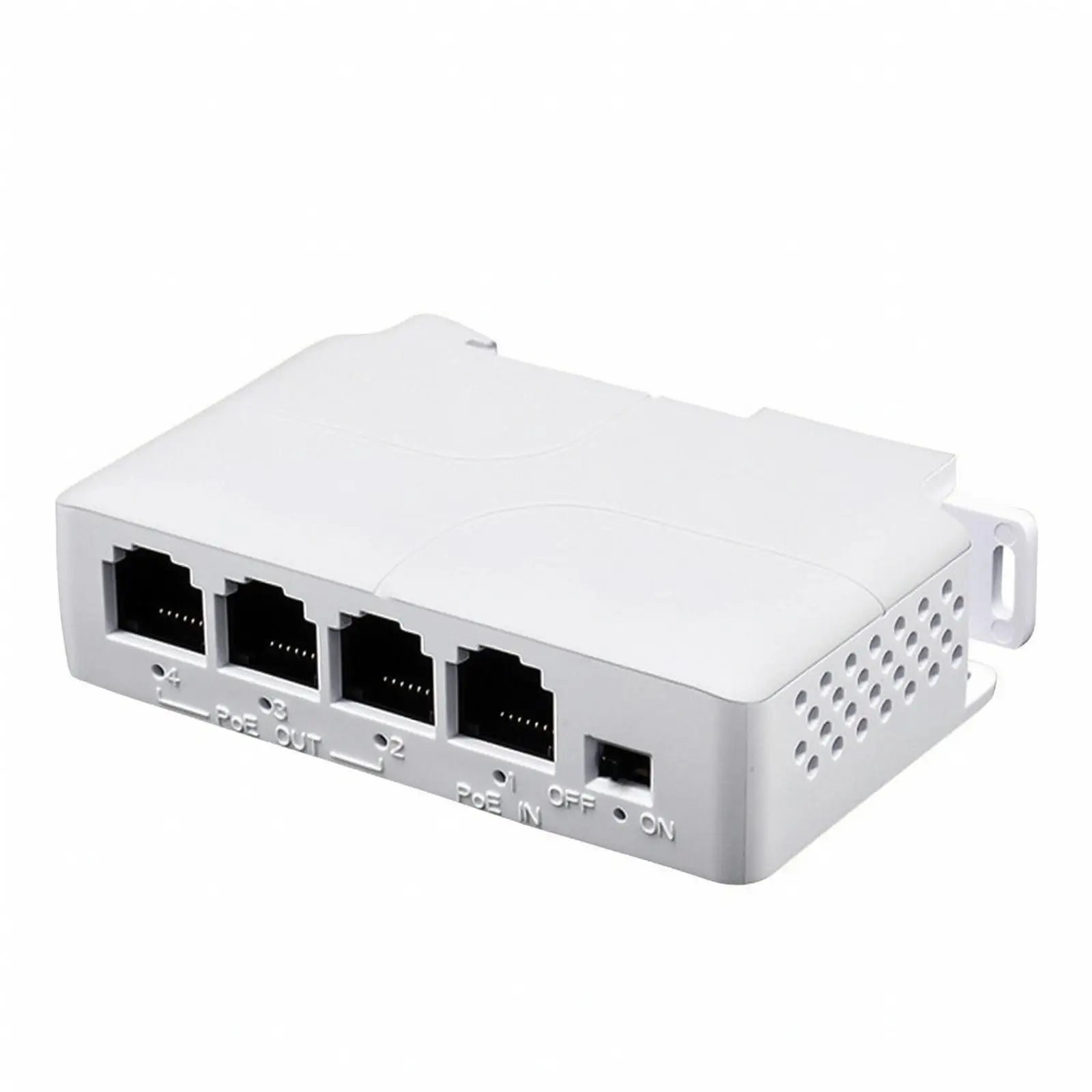 Plastic Indoor Poe Extender 3 Output Ports Network Repeater for IP Camera Surveillance Small Office Wired Connections