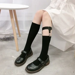 Women Sexy Punk Goth PU Leather Elastic Garter Leg Thigh Ring Clothing Accessory Leg Suspender Sexy Stockings Net sock Garters