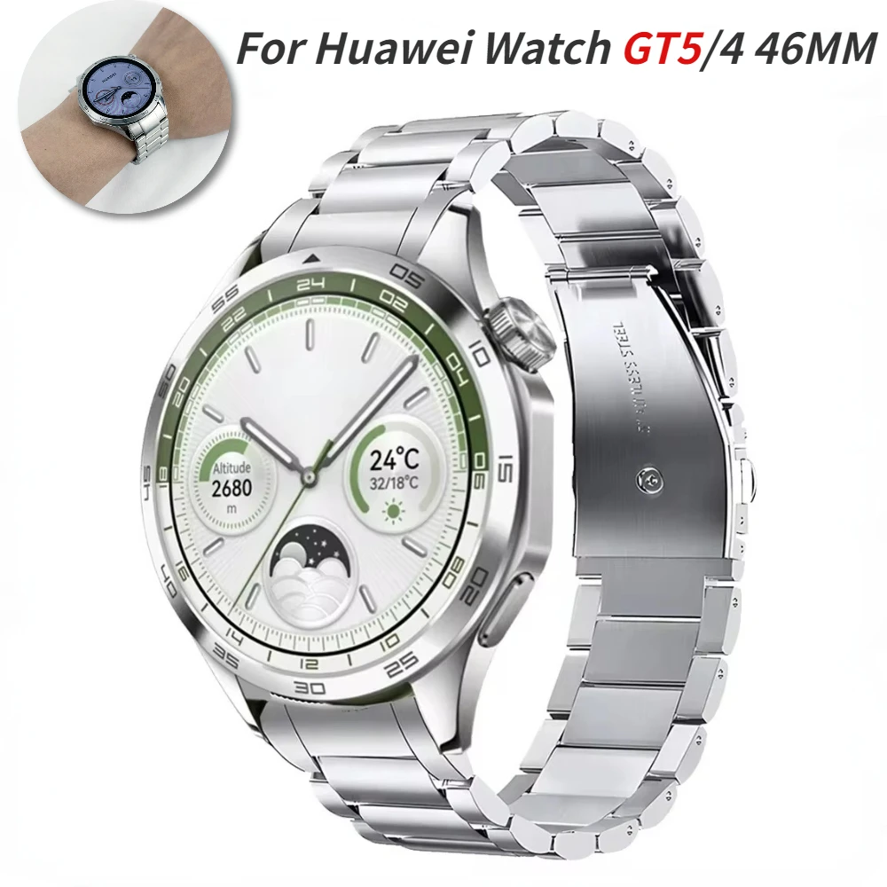 

Original Metal Strap for Huawei Watch GT4/5 46mm No Gap Business Replaceable Wristband for Huawei Watch GT5 46mm Accessories