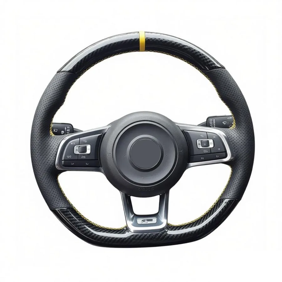 Car Steering Wheel Cover Microfiber Leather for Volkswagen VW Golf 7 GTI Golf R MK7 VW Polo GTI Scirocco 2015 2016 Car Interior