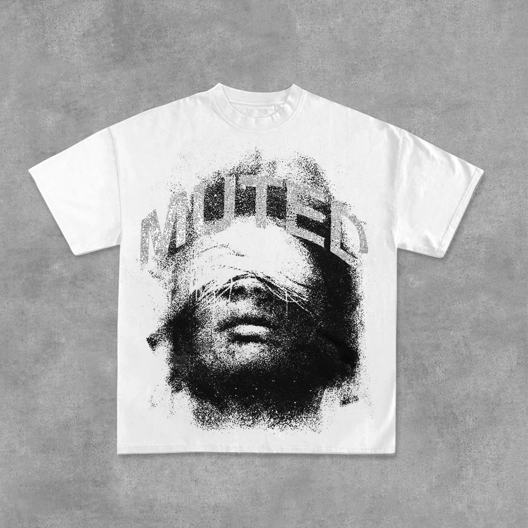 Personalizowana koszulka z nadrukiem graficznym ukrywającym przed realnością, męska koszulka Y2K z krótkim rękawem na lato, oversize, streetwear, damska koszulka.