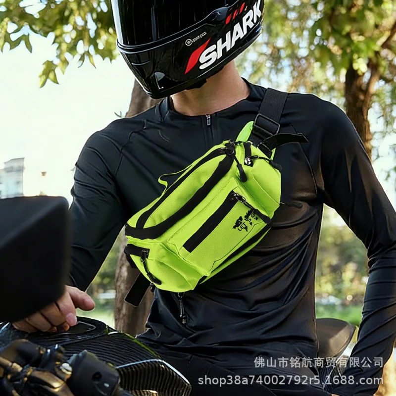 

Мотоциклетная сумка через плечо, водонепроницаемая поясная сумка для езды, повседневная сумка для хранения вещей при путешествиях на мотоцикле