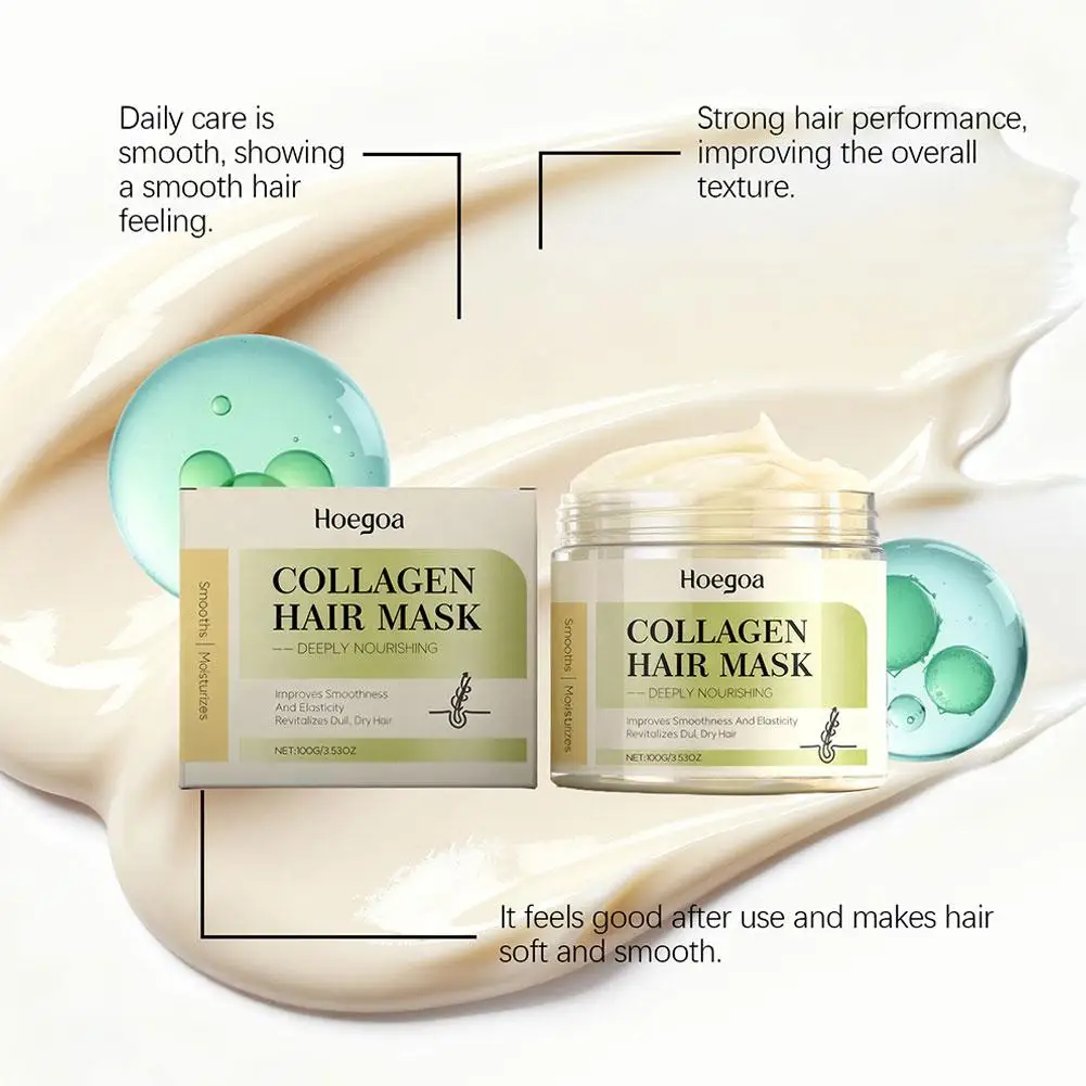 

Hoegoa Post Color & Perm Repair Hair Mask Strengthens & Prevents Breakage Hoegoa Collagen Mask Rejuvenates Elasticity