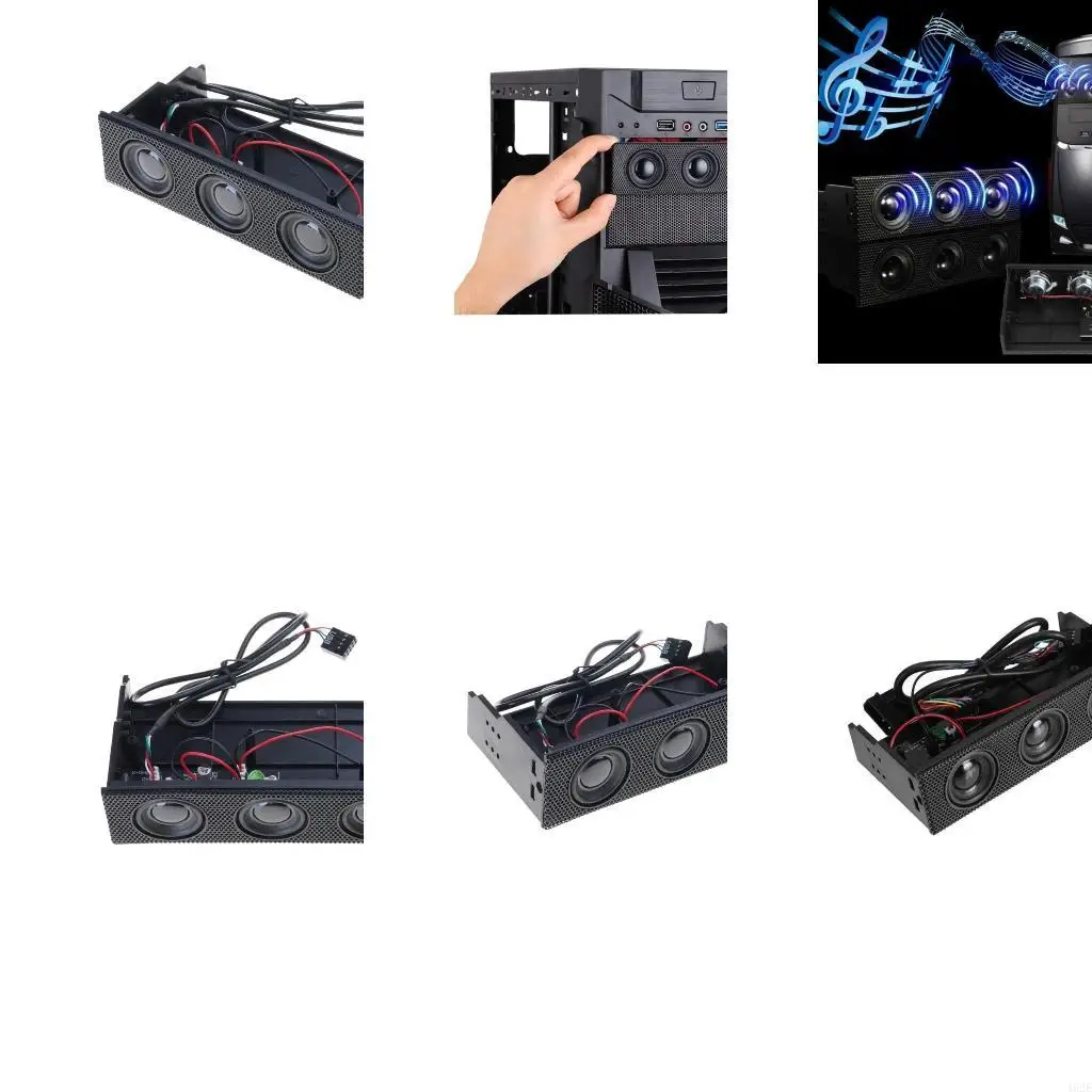 462E Front Panel Media Dashboard Front Panel Speaker Stereo Surround Computer for Case Built in Mic Loudspeaker Front B