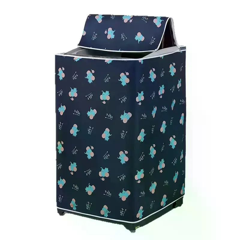 Dustproof Top Load Washer Cover Waterproof UV Resistant Cute Bear Print Protector for Home Balcony Laundry
