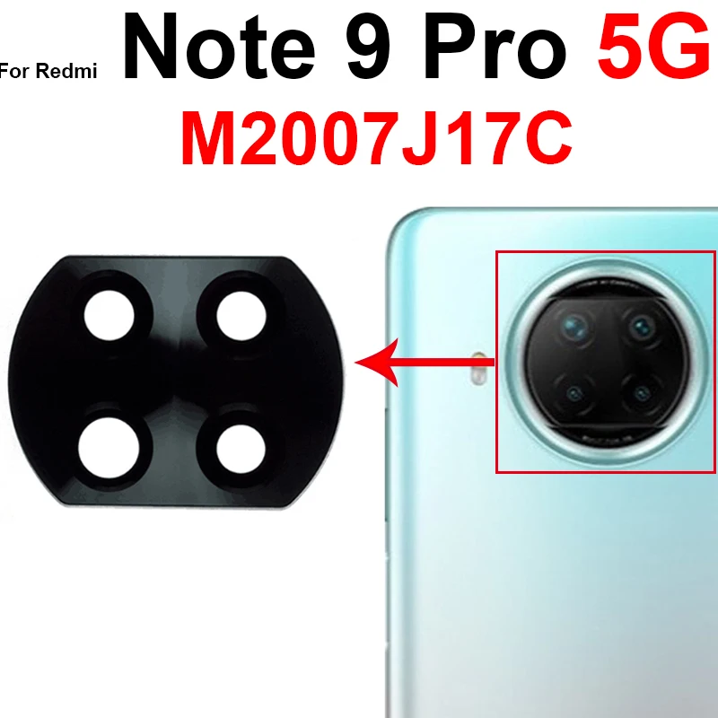 Rear Camera Glass Lens with Adhesive Sticker For Xiaomi Redmi Note 7 8 9 Pro Max 4G 5G Note 8T 9T 9S Main Back Camera Glass Lens