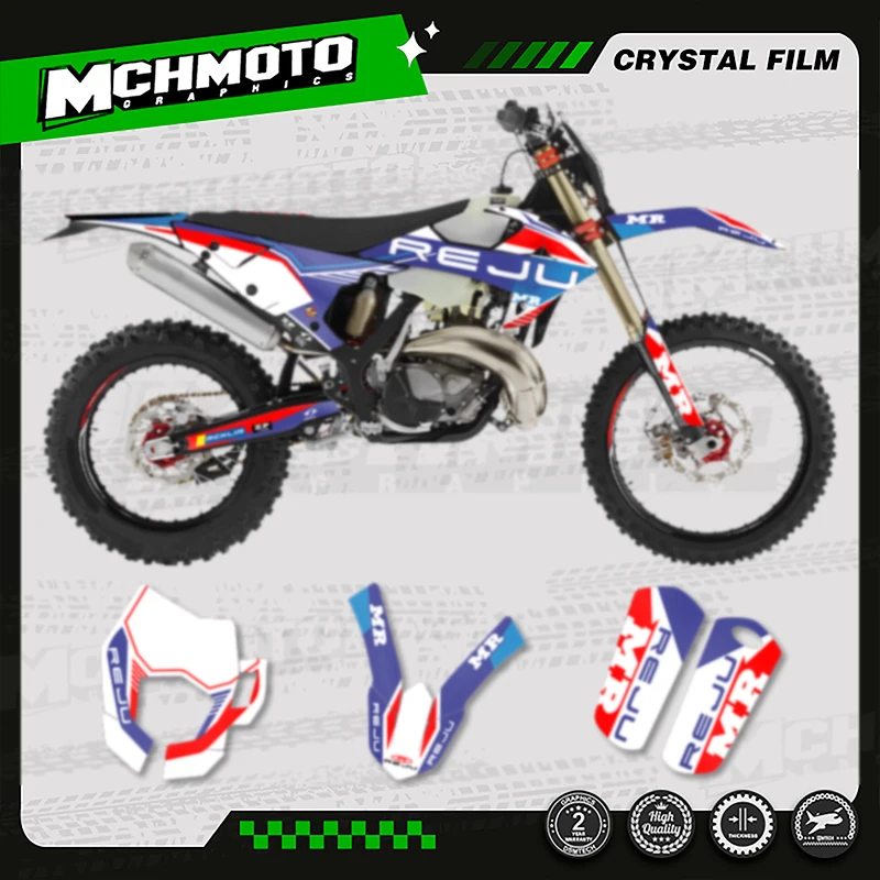 

MCHMFG Custom Team Graphics Backgrounds Decals Stickers Kit For RIEJU MR 300 2020 2021 Number Name Customize 009