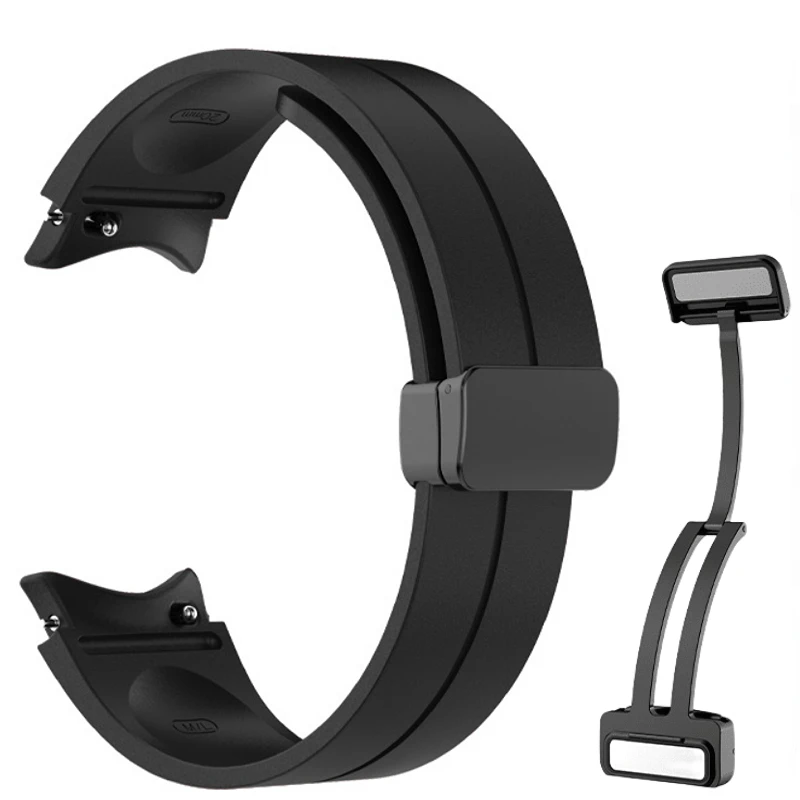 

No Gap Silicone Band for Samsung Galaxy Watch 5Pro 45mm 6Classic Active2 Magnetic Buckle Strap Galaxy Watch 4/5/6 44mm 40mm Belt