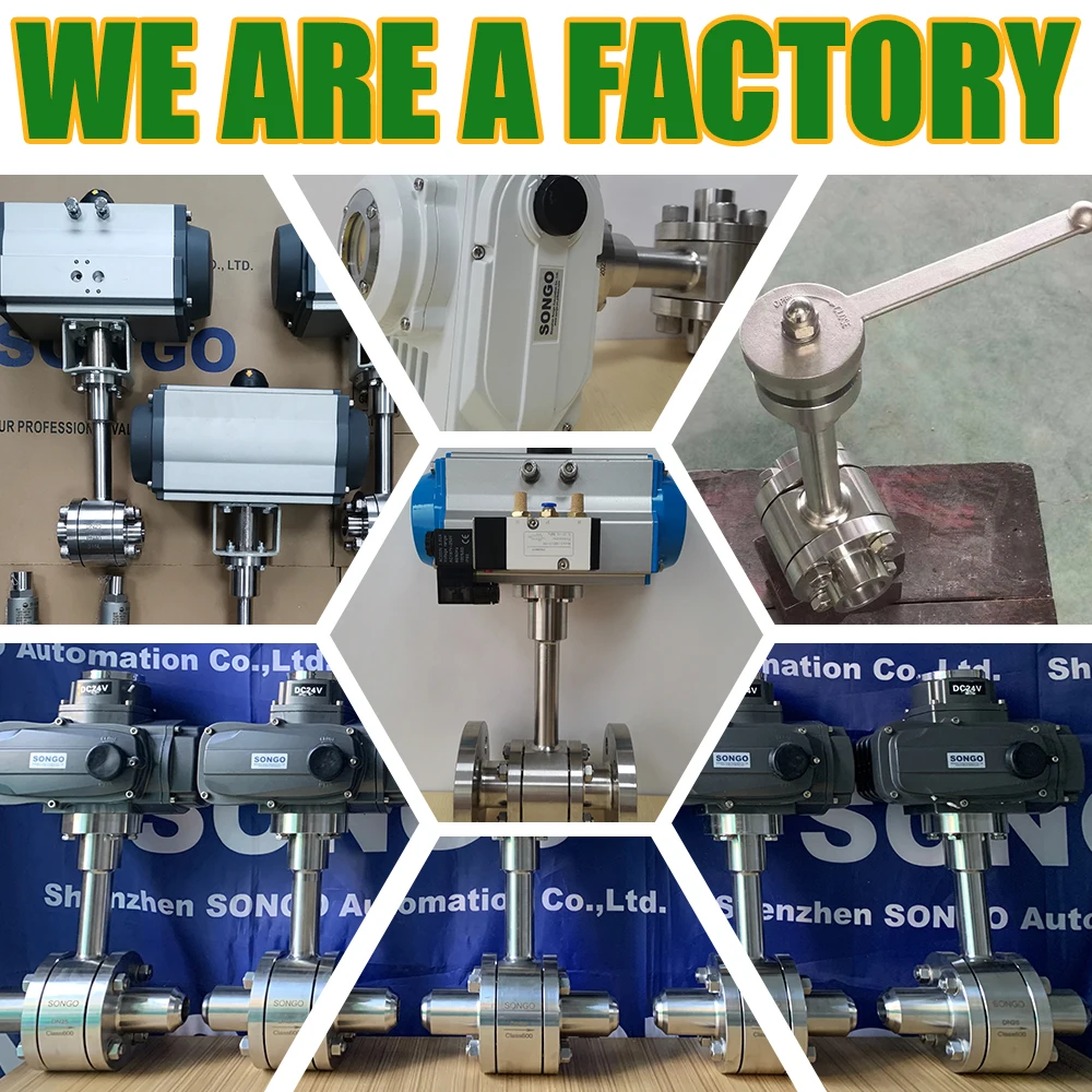 -196 Degree Stainless Steel 316 1/2inch 4Mpa NPT Cryogenic Ball Valve with Single Action Pneumatic Actuator for Liquid 6