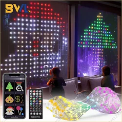 Smart LED DIY Curtain Lights with APP and Remote Control Background Wall Bedroom Decoration Light Christmas Halloween Decoration