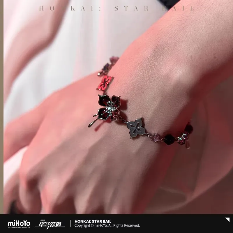 

[Genuine] Evernight Impressions Series Metal Accessories Honkai Star Rail March 7th Cosplay Prop Flowers Bracelet Xmas Gifts