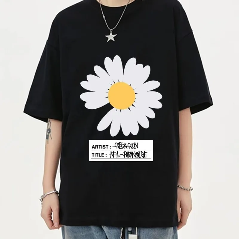 G-Dragon-Peaceminusone T Shirt Women Couple Clothes Short Sleeve Collar Fashion Man Cotton Summer Sporty