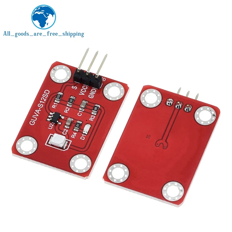1/3 قطعة UV الاستشعار 240-370nm GUVA-S12SD 3528 الشمسية الأشعة فوق البنفسجية وحدة الكثافة تيار مستمر 3.3-5 فولت لاردوينو/راسبيري بي