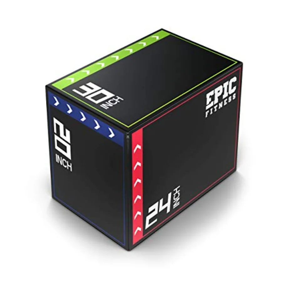 3in1 Foam Plyometric Jump Box with HighDensity EPE Foam Core and NonSlip EasytoClean PVC Leather Cover for HIIT MMA Crossfit an
