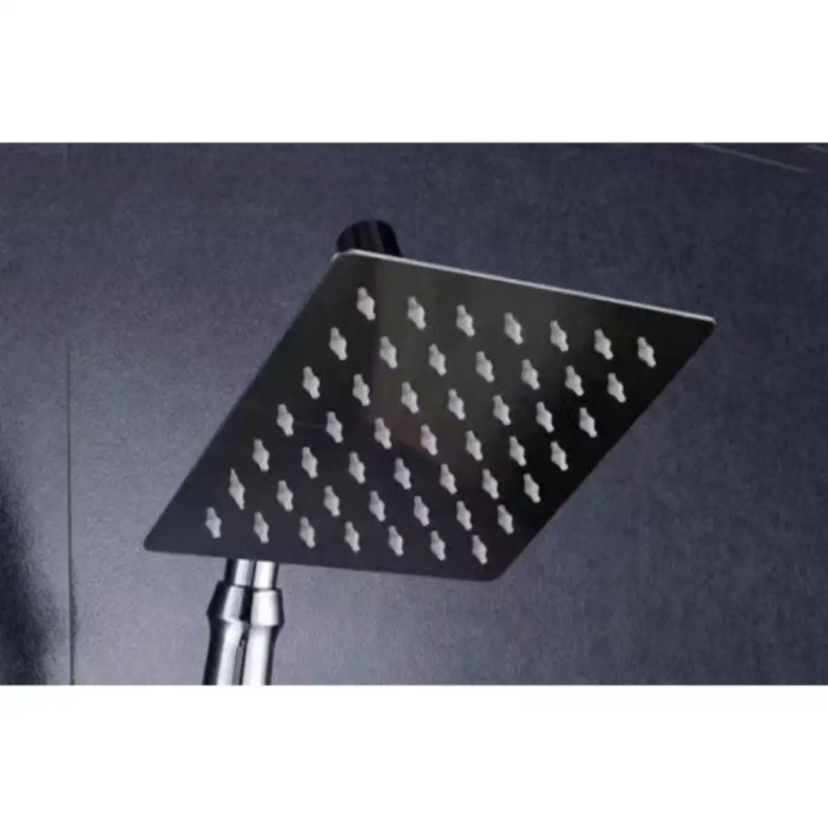 High Pressure Rainfall Shower Head Stainless Steel Square Shower Head Extender Large Curved Shower Extension
