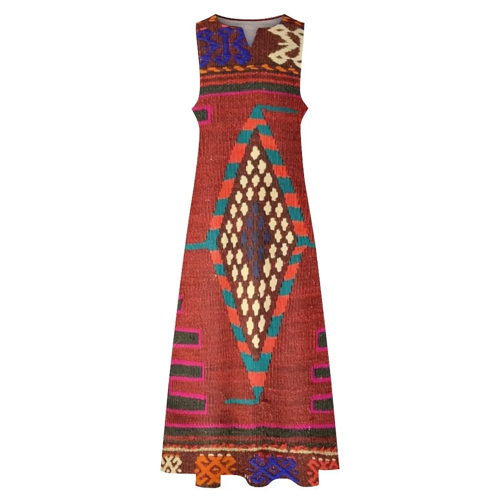 Decorative Kilim, Navaho Weave, Woven Textile Long Dress wedding dresses for woman Casual dresses sexy dress prom dresses Dress