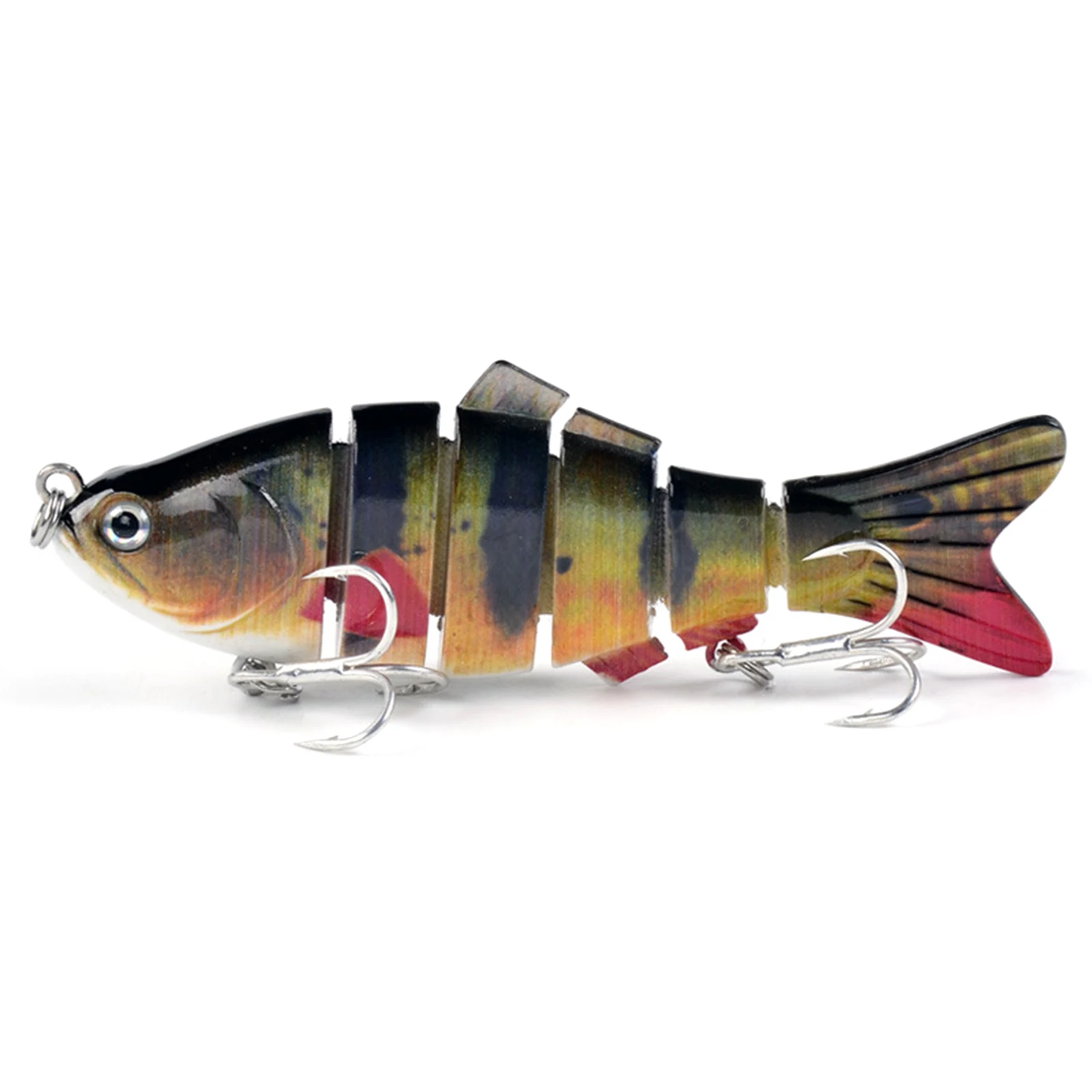 Robotic Swimming Lure 10cm Multi-section Fishing Lure With 6 Hooks Lifelike Hard Bait Finshing Accessory