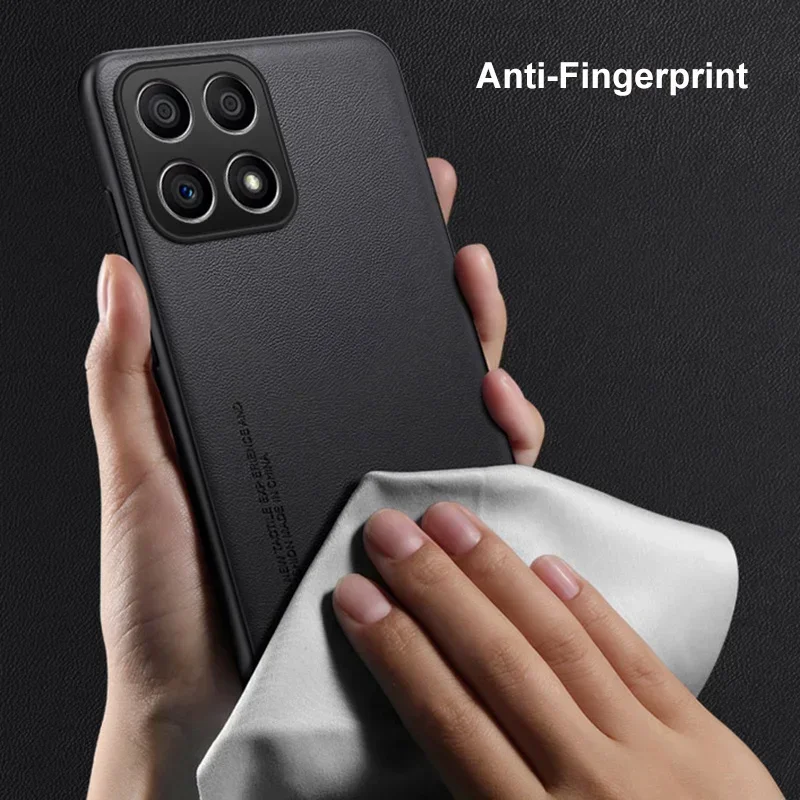 Funda de cuero PU de lujo para Honor X6A, X6, X6S, 4G, X8, 5G, X8A, cubierta trasera mate, protección de silicona, funda de teléfono para Honor 70 Lite Coque