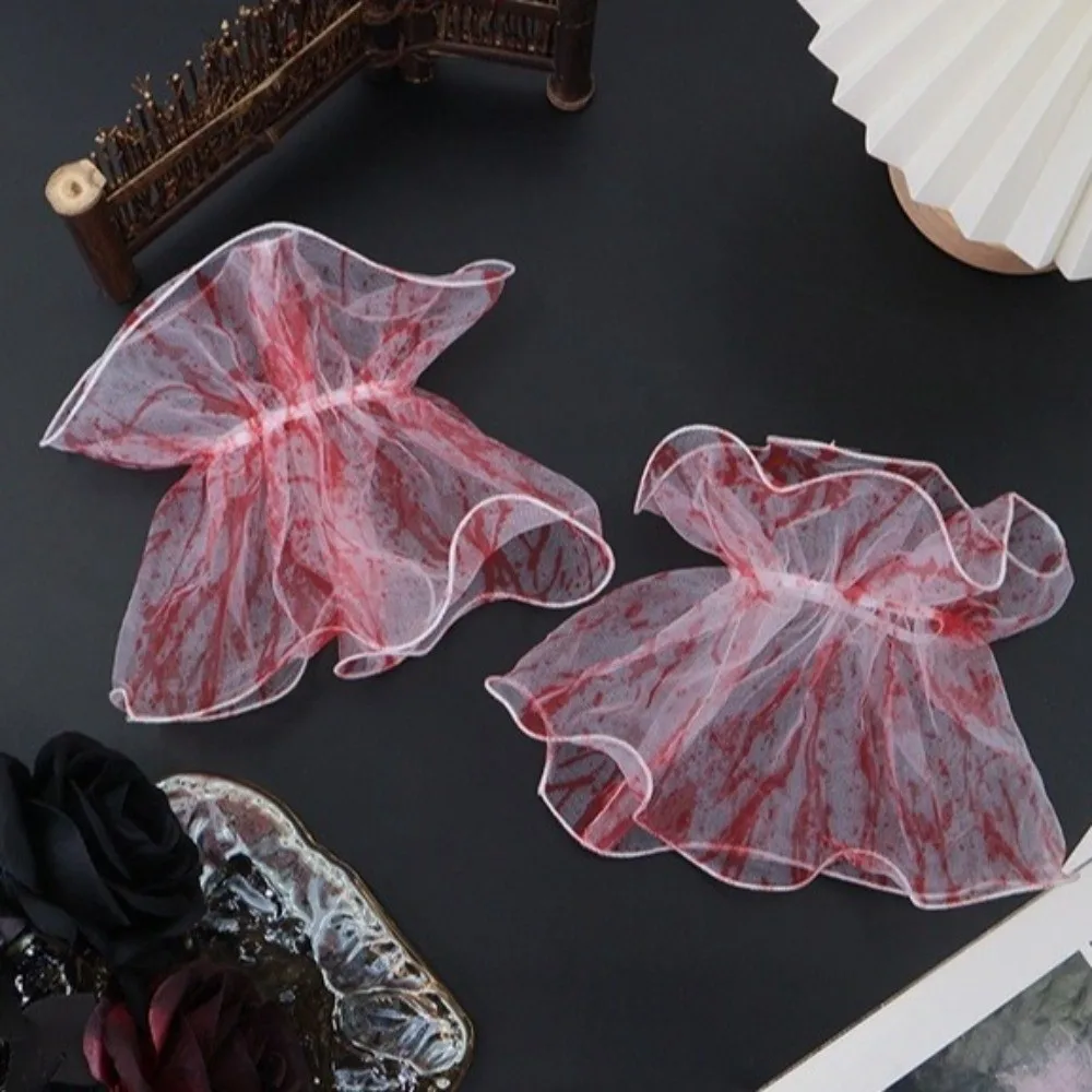 Elastic Lace Blood Colored Dress Up Set Detachable Sensory Stimulation Fake Blood Costume Kit Pleated Ruffles
