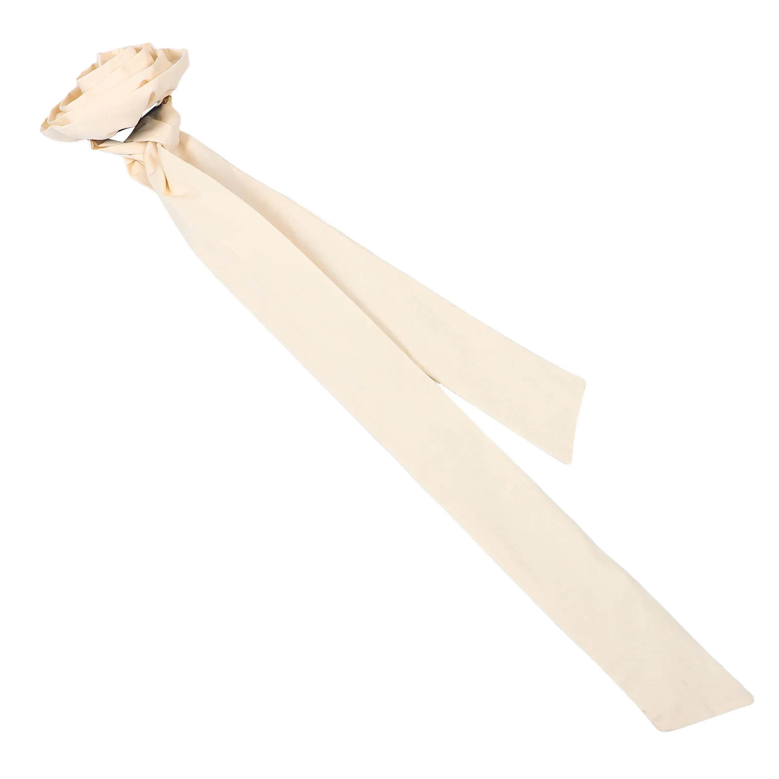 

Lightweight Floral Ribbon Hair Tie Neutral Color No Crease Elegant Decorative Hair Accessories for Girls Wedding Party