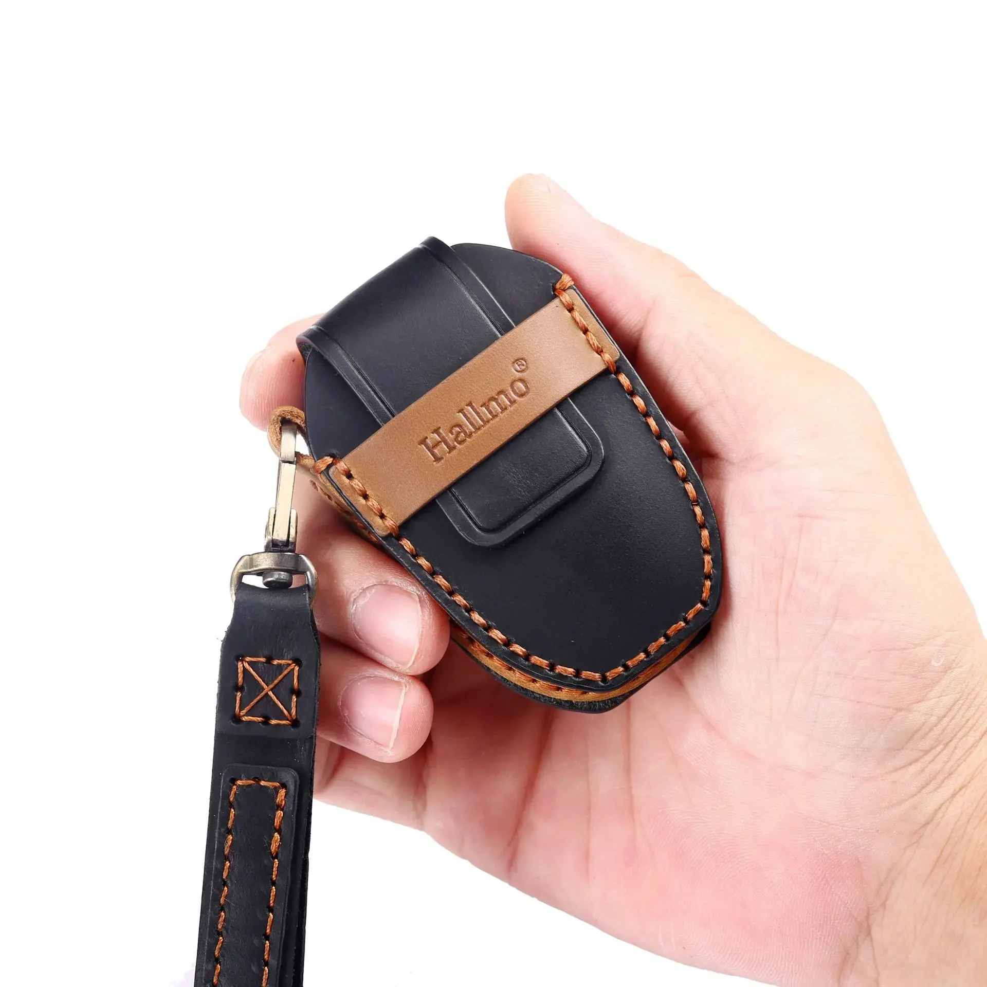 Luxury Leather Car Key Case Cover Fob Protector for Ssang Yong 2020 G4 Rexton Accessories Keychain Holder Remote Keyring Shell