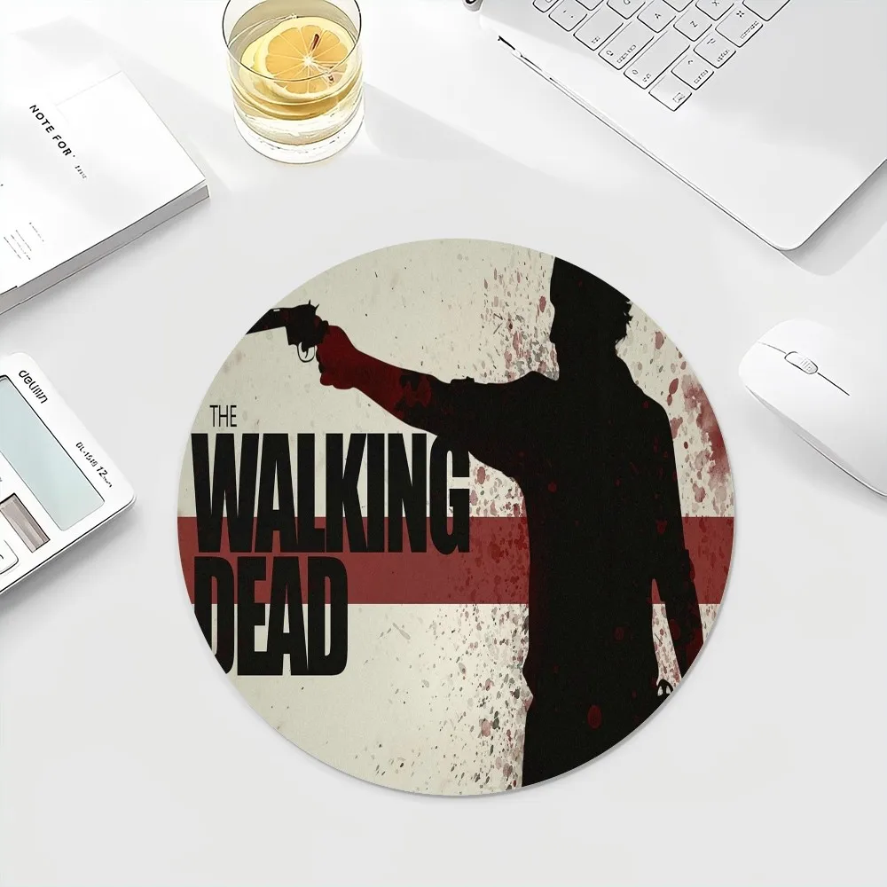 The Walking Dead Animation Round Office Student Gaming Thickened Writing Pad Non-slip Cushion Mouse Pad Desktop Mat