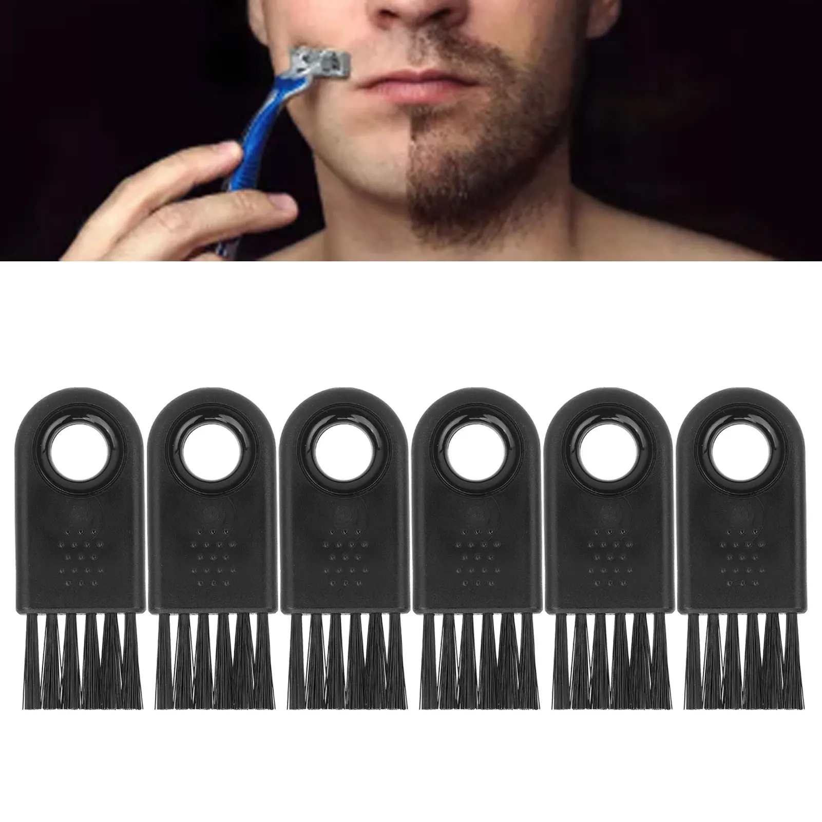 6Pcs/Set Anti‑Slip Trimmer Brush Cleaner Shaving Brush Electric Shaver Cleaning Brush Mutifunctional Cleaning Brush