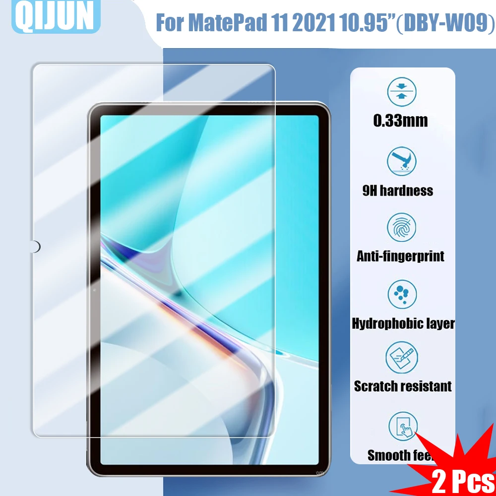 

Tablet Tempered glass film For Huawei MatePad 11 2021 10.95" Explosion proof and scratch resistant waterpro 2 Pcs DBY-W09 W19