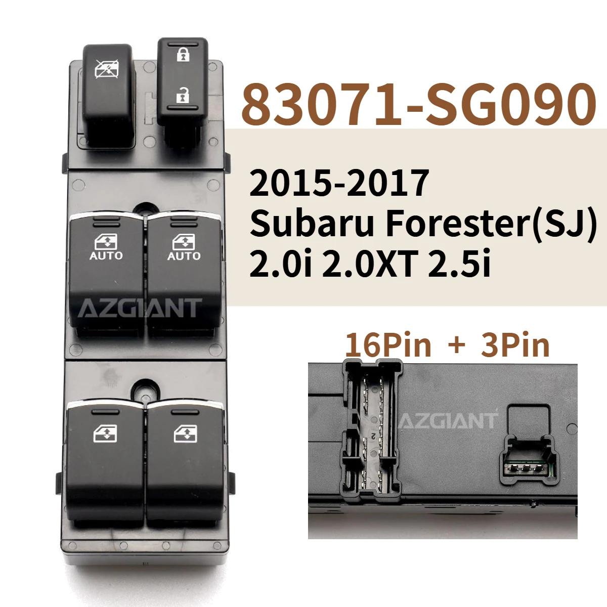 

83071-SG090 для Subaru Forester SJ 2.0i 2.0XT 2.5i Главный переключатель управления электрическим стеклоподъемником Кнопка подъема стекла 2015 2016 2017