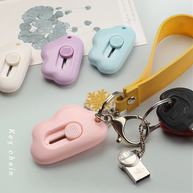 Coltello multiuso portatile Kawaii Clouds Unpack Express Unboxing Artefatto Studente Scuola Apprendimento Forniture per ufficio