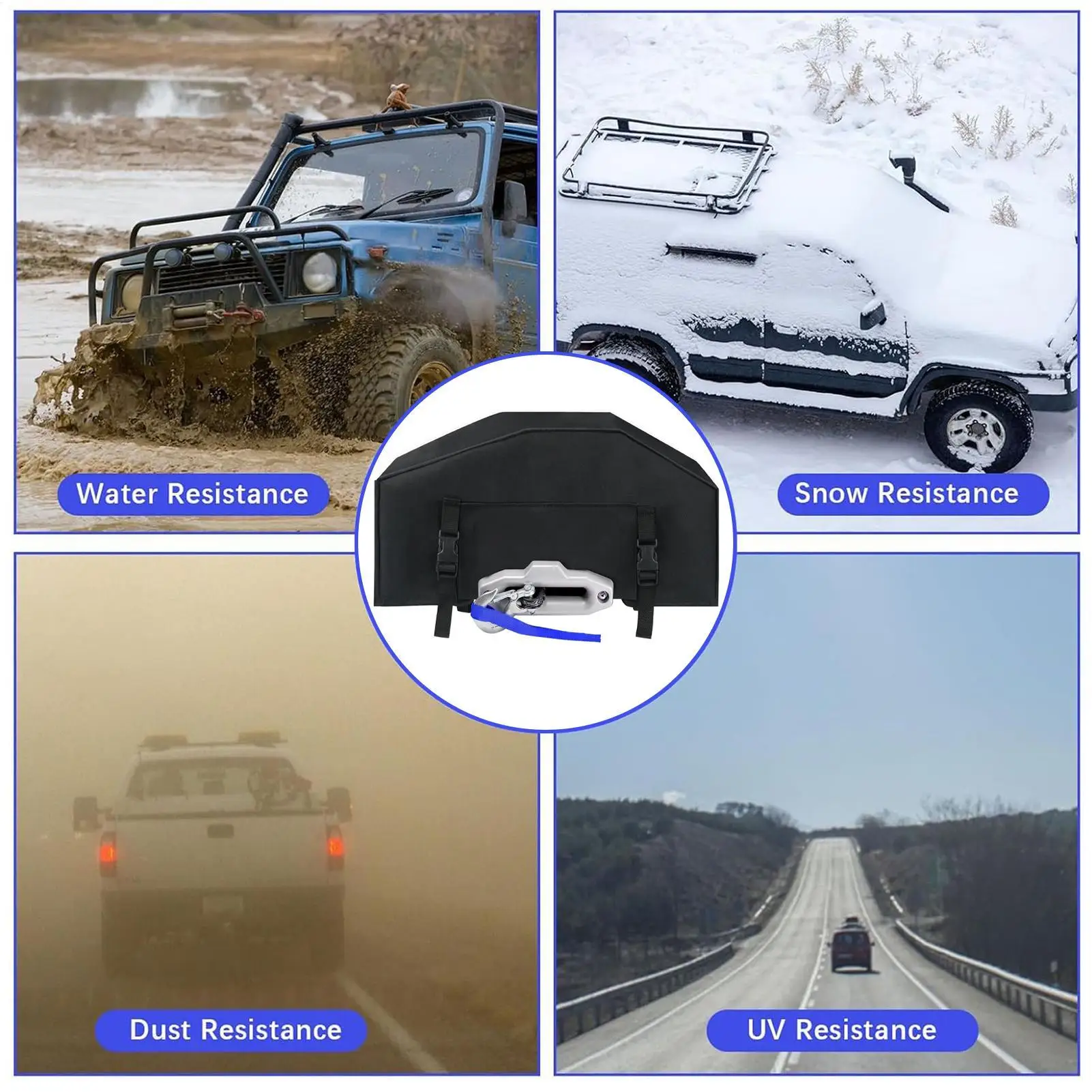 واقية غطاء الونش 8000-12000lb مقاوم للماء غطاء الونش في الهواء الطلق الغبار واقية الحرس لقارب شاحنة مقطورة دراجة نارية البحرية فان