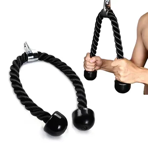 Triceps rope for fitness, home gym, machine handle, rear shoulder, muscle exercise, 70cm 12 Main Sales Bodybuilding Puller - №7