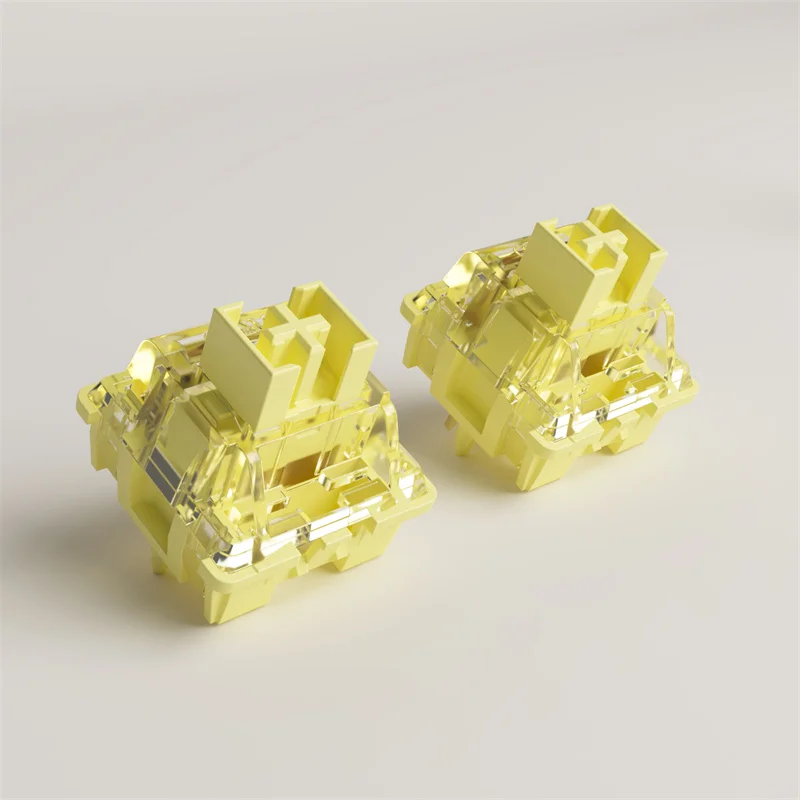 45PCS 5 Pin Cream Yellow Switch 50gf Dustproof Stem Linear Switch for Akko V3 Pro Compatible with MX Mechanical Gaming Keyboard