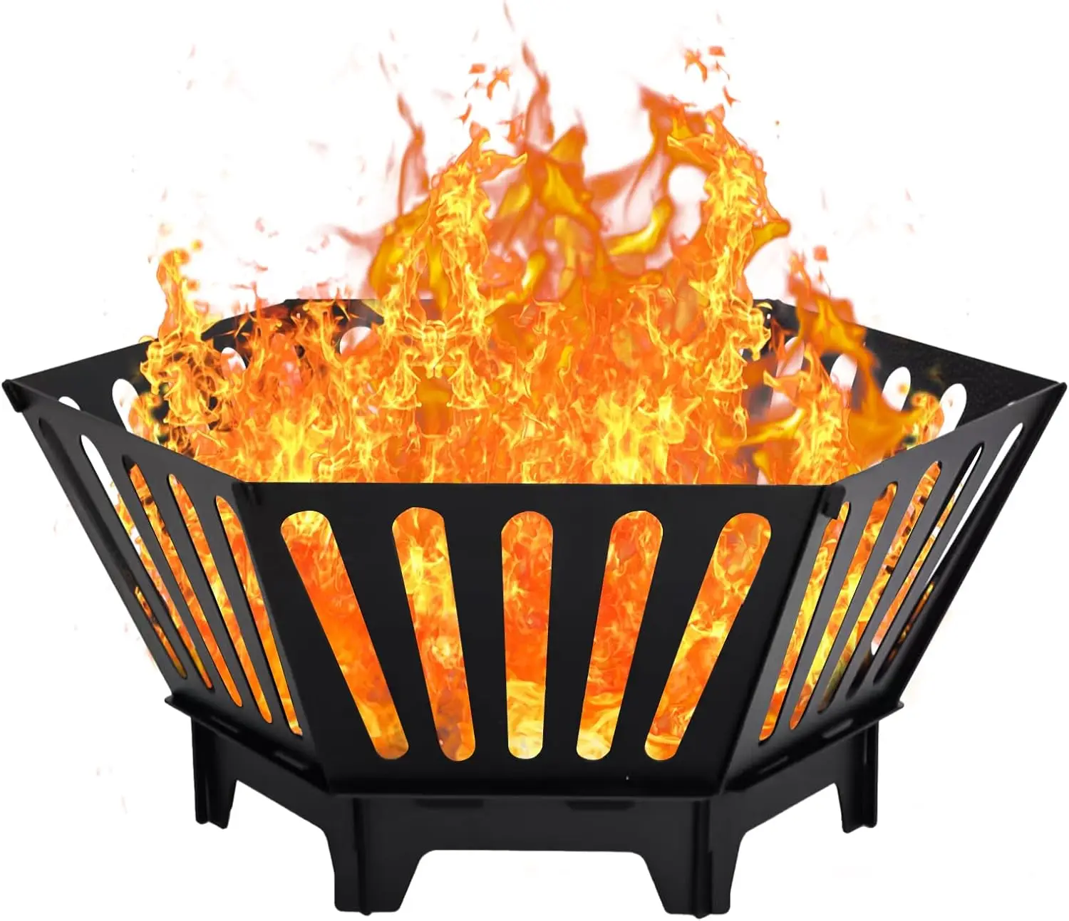 

22.5 inch Portable Fire Pit Outdoor Plug Fire Pit with Storage Bag Suitable for Camping, Picnic, Backyard, Garden Bonfires and O