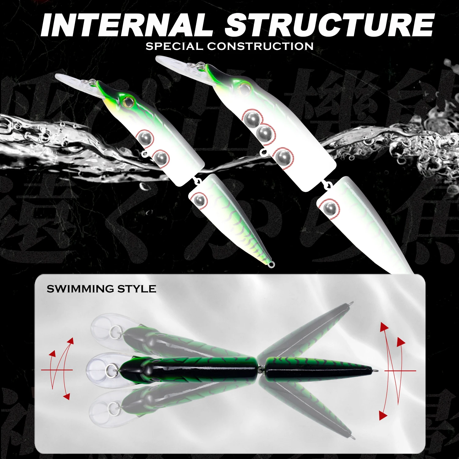 Hunthouse pike fishing wobber muskies lures minnow fishing lure hard jointed bait swimbait 12cm/16cm  15.5/32g  winter fishing