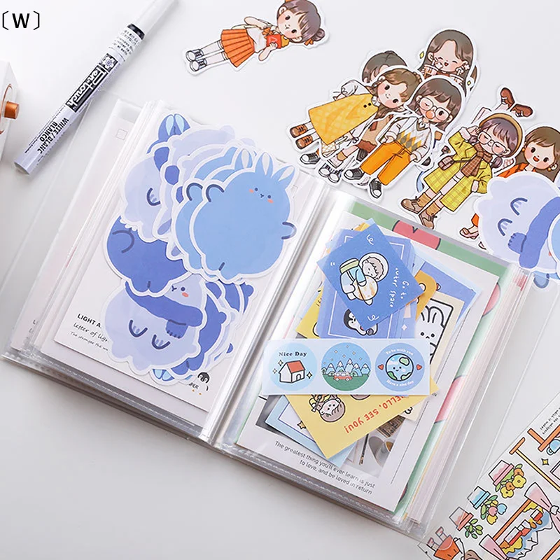 〔W〕40 pages, album de rangement transparent pour cartes postales A6, album photo pour la maison〔Winter1〕