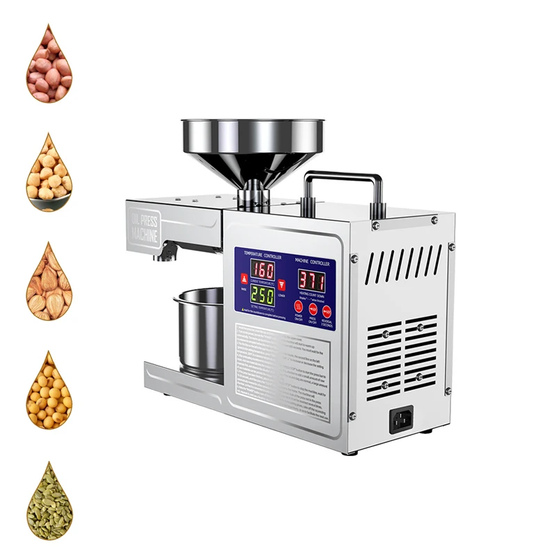 110V/220V Oil Press Machine Digital Display Electric Oil Extractor for Sesame Canola Sunflower Seeds Peanuts Walnuts Olive Kerne